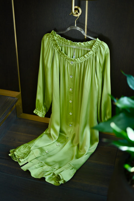 Evergreen One Piece Silk Dress