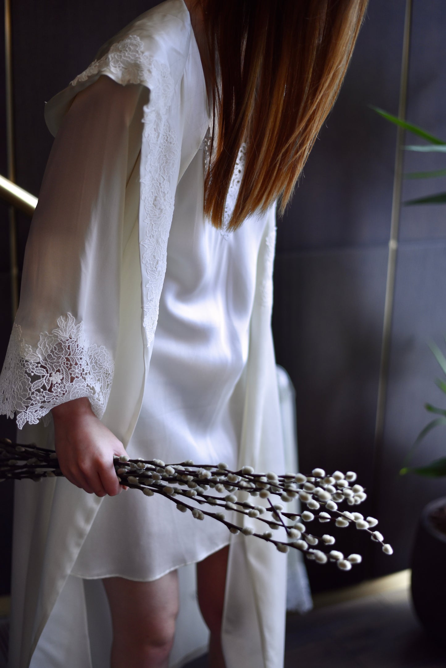 White Signature Long Robe