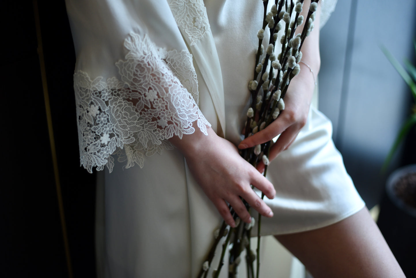 White Signature Long Robe