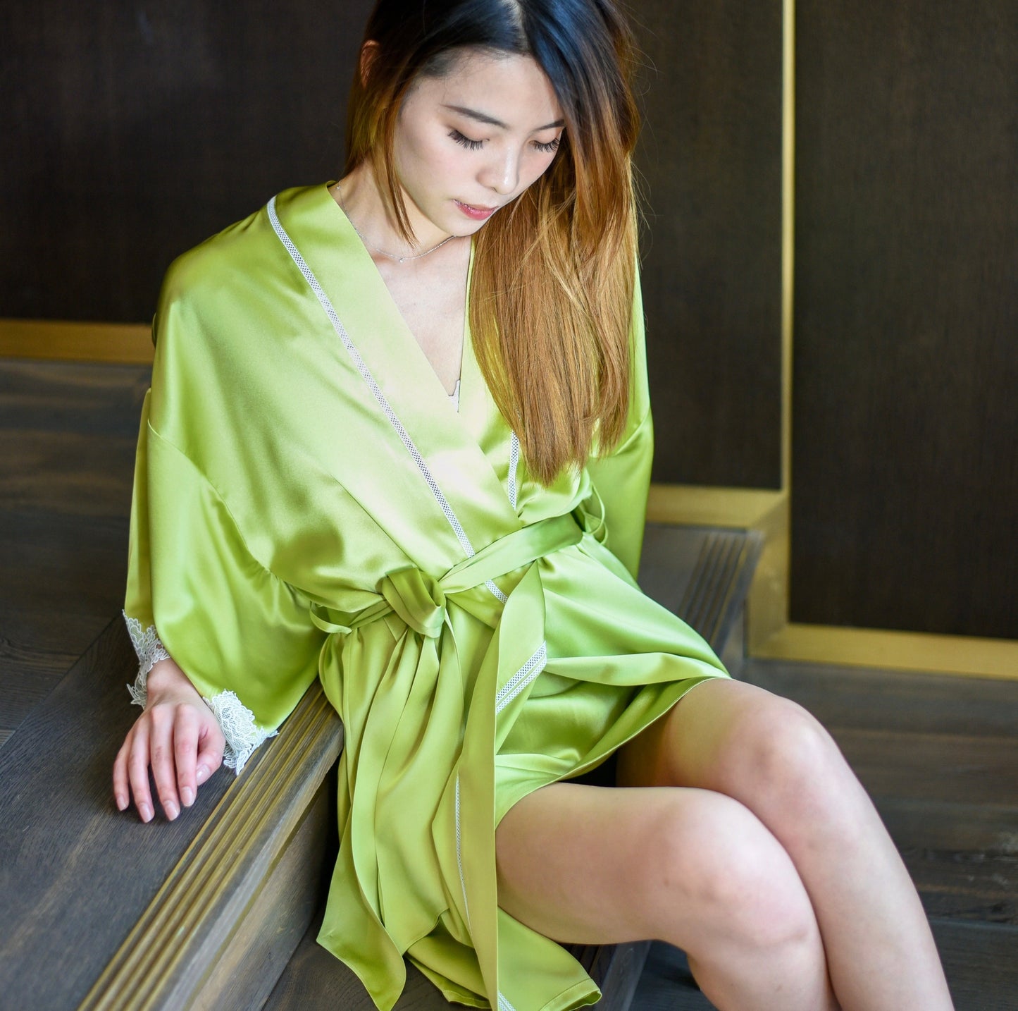 Evergreen Silk Robe