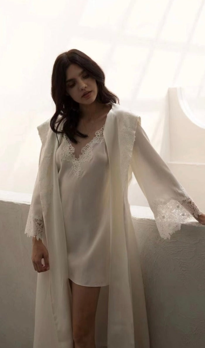 White Signature Long Robe