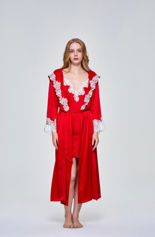 Red Signature Long Robe