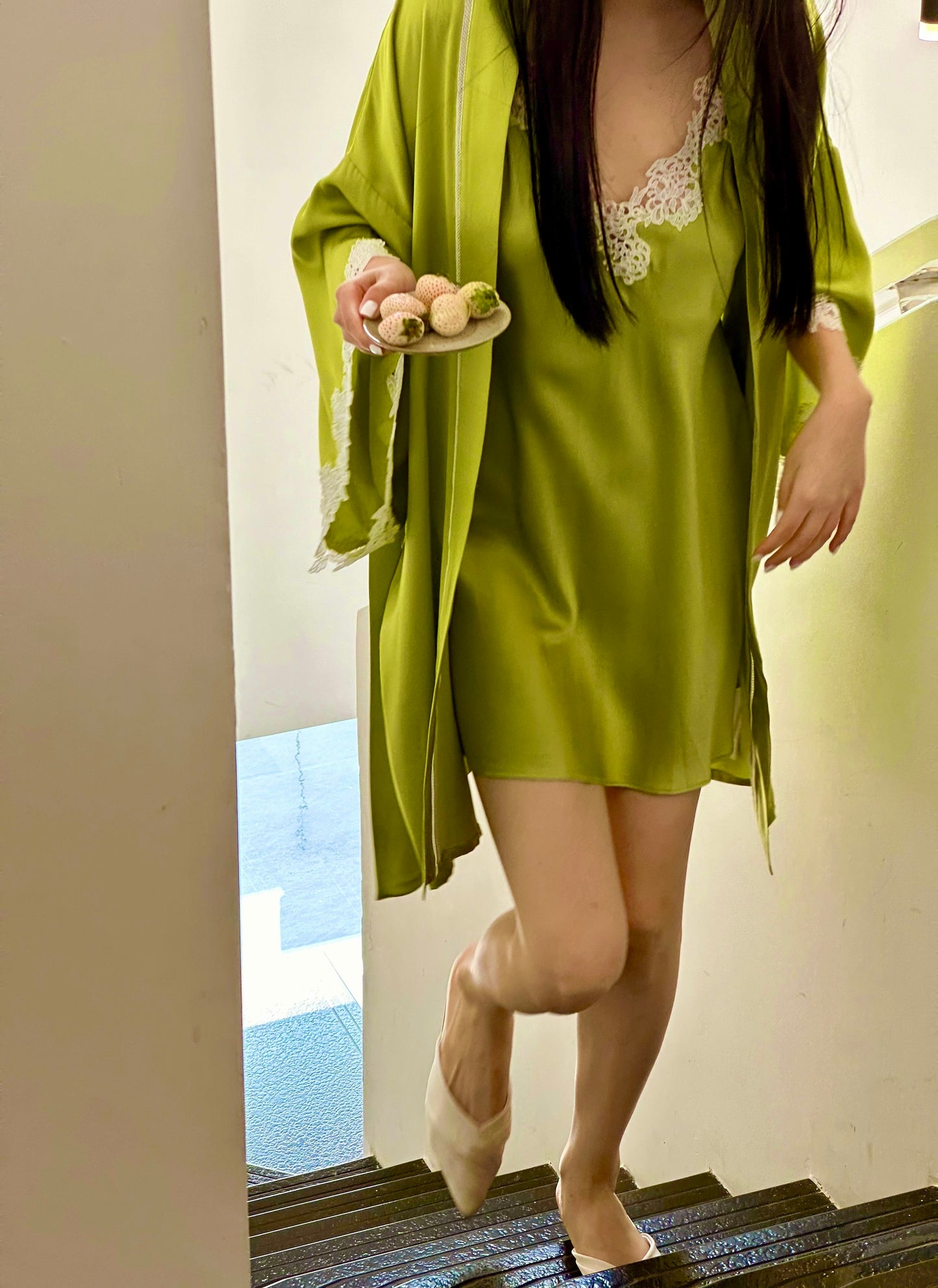 Evergreen Silk Robe