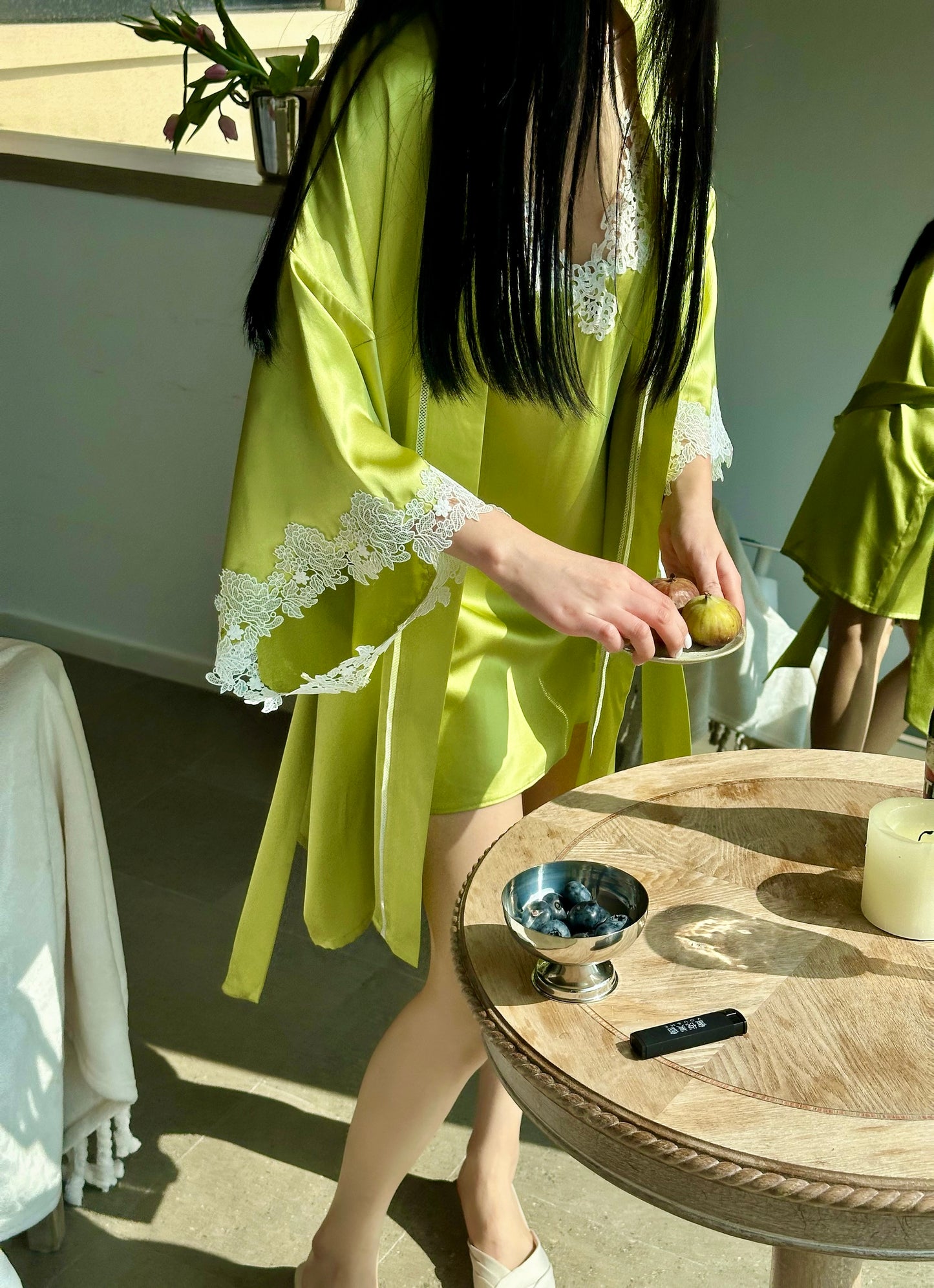 Evergreen Silk Robe